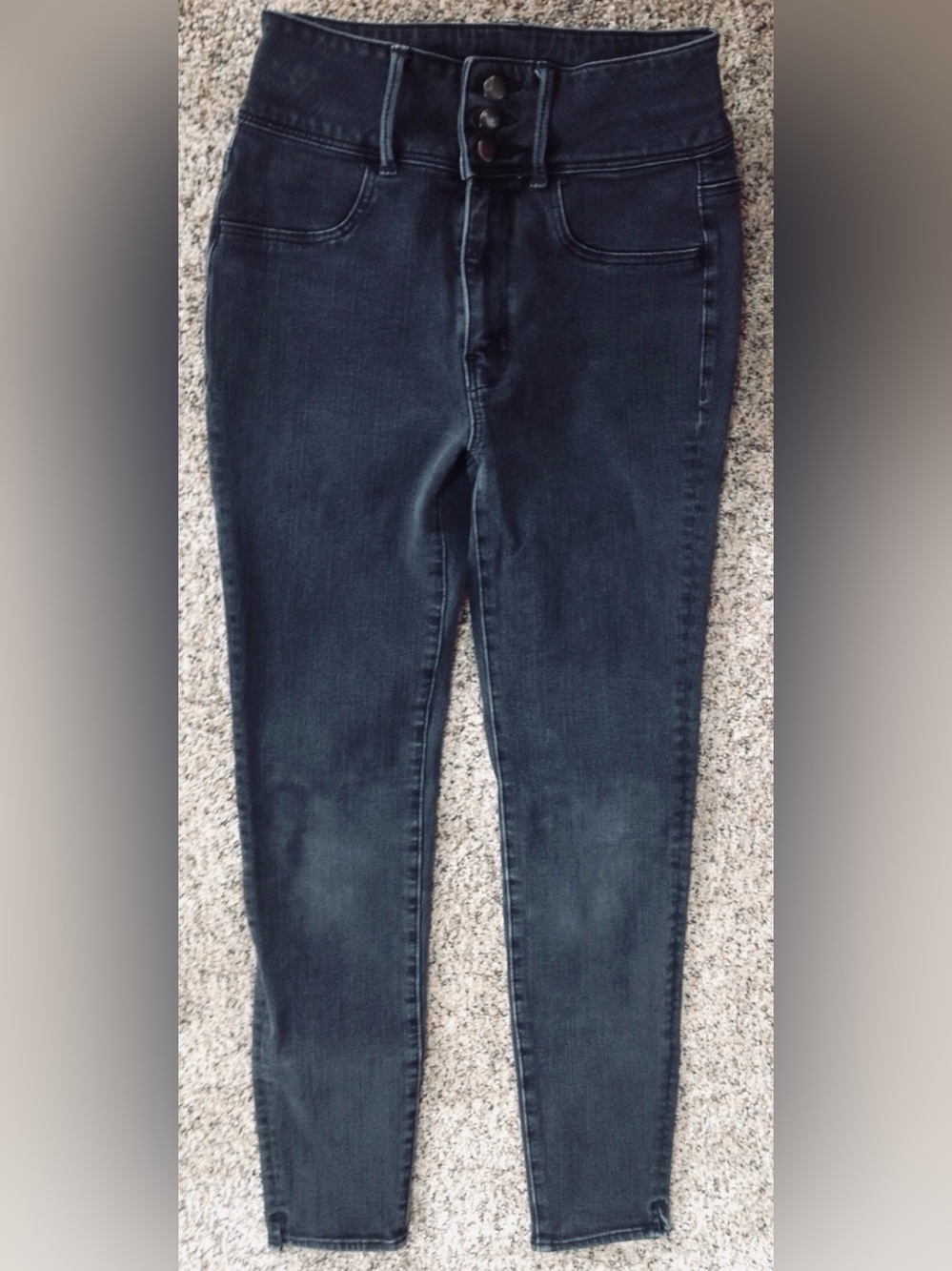 American Eagle Jeans Womens Misses Size 2 Black High Rise Skinny